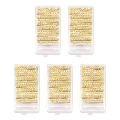 GREOHNMPAW 50 Sets 3D Metall Regale Einstell Bares Preis Quadrat Kit für Shop Display Schmuck Uhr Shop BüRo Display Preis Schild Gold von GREOHNMPAW