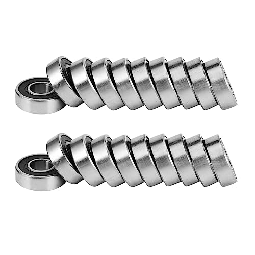 GREOHNMPAW 698- Rillen Lager Doppelte Dichtung 8 mm x 19 mm x 6 mm Kohlen Stoff Stahl Lager (20 Pro Pack) von GREOHNMPAW