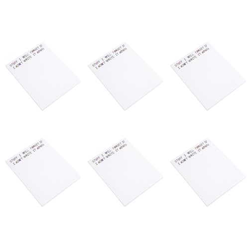 GREOHNMPAW 6X Lustige Haftnotiz, To-Do-Liste, Notizblock, Lustiges Briefpapier, Bürobedarf, Notizbuchetiketten, Schreibtisch-Haftnotiz, 50 Seiten, A GREOHNMPAW 6X Lustige Haftnotiz, To-Do-Liste, Notizblock, Lustiges Briefpapier, Bürobedarf, Notizbuchetiketten, Schreibtisch-Haftnotiz, 50 Seiten, A von GREOHNMPAW