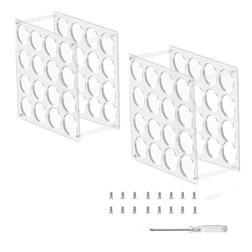 GREOHNMPAW Aufbewahrungsregal für Vinylrollen, Stabiler Vinylrollenhalter Aus Acryl, Organisation, Multifunktional, zum Basteln, für Kunst und Geschenkpapier, 32 Löcher GREOHNMPAW Aufbewahrungsregal für Vinylrollen, Stabiler Vinylrollenhalter Aus Acryl, Organisation, Multifunktional, zum Basteln, für Kunst und Geschenkpapier, 32 Löcher von GREOHNMPAW