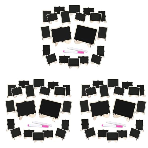 GREOHNMPAW Mini Tafelschild 60Er Pack Lebensmittel Etiketten für Buffet, Kleine Tafel Tafeln mit Staffeleiständer für Lebensmittel Etiketten von GREOHNMPAW