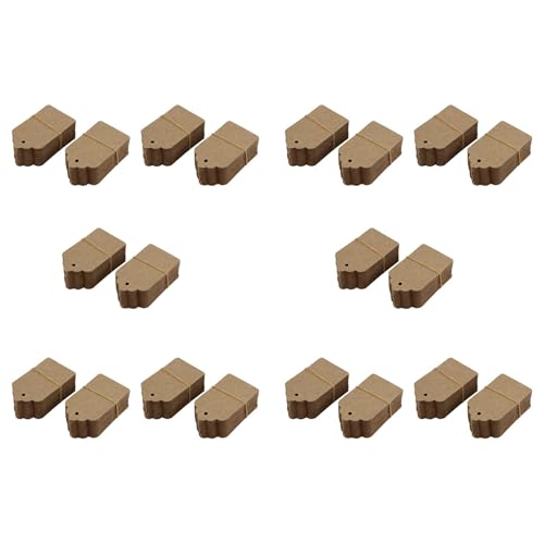 GREOHNMPAW Pack 1000 Rustikale 40mmx70mm Ueberbackene Kraftpapier Karte, Leeres Braunes Etikett, Hochzeitsbevorzugung, Geschenkanhaenger, DIY Etikett, Preisschild - Klein (1000) von GREOHNMPAW