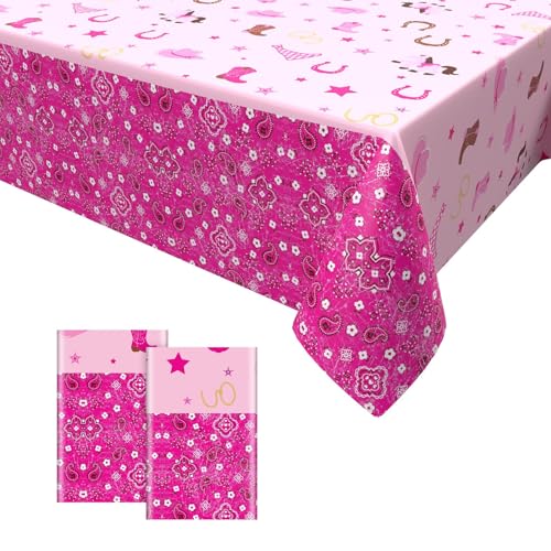 2PCS Cowgirl Tischdecken,Gender Reveal Party Tischdecke Party Tischtuch Rosa Geburtstag Tischdecke Einweg Plastik Wasserdicht Tischdecke für Baby Dusche Party Dekorationen Mädchen Frauen 137 x 274cm 2PCS Cowgirl Tischdecken,Gender Reveal Party Tischdecke Party Tischtuch Rosa Geburtstag Tischdecke Einweg Plastik Wasserdicht Tischdecke für Baby Dusche Party Dekorationen Mädchen Frauen 137 x 274cm von GRESATEK