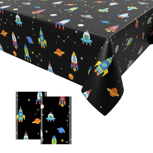 2PCS Weltraum Tischdecken,Solarsystem Party Tischtuch Einweg Plastik Wasserdicht Tischdecke Planeten Rakete Party Dekorationen für Jungen Mädchen Geburtstag Tischdekor 137 x 274cm 2PCS Weltraum Tischdecken,Solarsystem Party Tischtuch Einweg Plastik Wasserdicht Tischdecke Planeten Rakete Party Dekorationen für Jungen Mädchen Geburtstag Tischdekor 137 x 274cm von GRESATEK