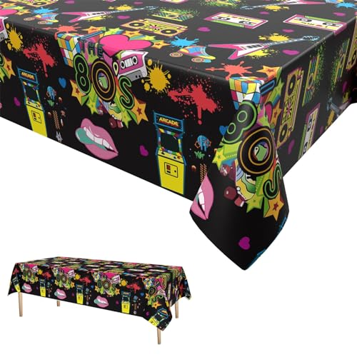 GRESATEK 80er Party Tischtuch 80er Tischdecken Geburtstag Einweg Plastik Wasserdicht Tischdecke Dekoration für Hip Hop Themen Party Deko 137 x 274cm GRESATEK 80er Party Tischtuch 80er Tischdecken Geburtstag Einweg Plastik Wasserdicht Tischdecke Dekoration für Hip Hop Themen Party Deko 137 x 274cm von GRESATEK