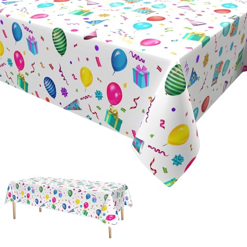 Party Tischdecken,Happy Birthday Party Tischtuch Einweg Plastik Geburtstag Party Tischdekoration Zubehör für Kinder Jungen Mädchen 137 x 274cm Party Tischdecken,Happy Birthday Party Tischtuch Einweg Plastik Geburtstag Party Tischdekoration Zubehör für Kinder Jungen Mädchen 137 x 274cm von GRESATEK