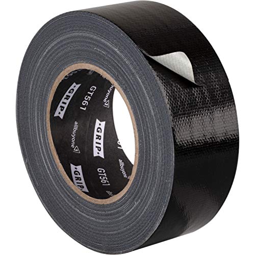 GRIP Eventbasics Gaffa Tape schwarz 50 mm x 50 m, GT 561 Allround Panzertape, gewebeverstärktes Universal Klebeband mit starker Klebkraft zum Reparieren, Abdichten, Befestigen uvm. von GRIP Eventbasics