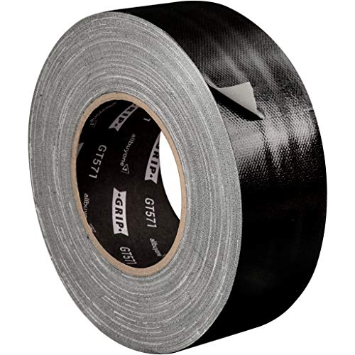 GRIP Eventbasics Gaffa Tape schwarz 50 mm x 50 m, Profi Gewebeband GT 571, sehr hohe Klebkraft, gewebeverstärktes Allround Klebeband zum Reparieren, Bündeln und Befestigen von GRIP Eventbasics