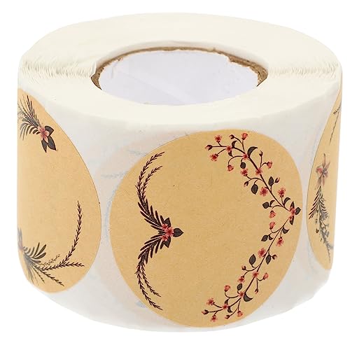 GRIRIW 1 Rolle Aufkleber Aus Kraftpapier Etikettenaufkleber Aufkleber Für Geschenketiketten Aufkleber Für Glasetiketten Geschenkaufkleber Für Den Haushalt Verpackungsaufkleber von GRIRIW