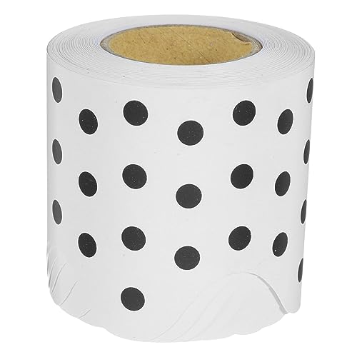 GRIRIW 1 Rolle Bordumrandung Pinnwand Dekorationen Schule Pinnwand- Aufkleber würfelunterlage Whiteboard verschleißfester Randbesatz Festival-Accessoires beschichtetes Papier Weiß von GRIRIW