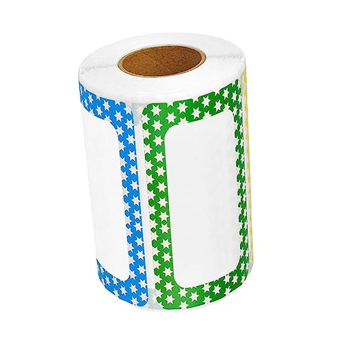 GRIRIW 1 Rolle Namensschild Aufkleber Klebeband Papier Namensschild Aufkleber Haftnotizen Namensetiketten Blanko Etiketten Glänzende Klebeposter Kupferplatten Aufkleber Bunt von GRIRIW