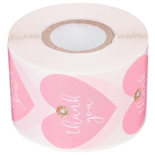 GRIRIW 1 Rolle preisschild büroorganisation labels Aufkleber für Briefumschläge Etikett Geschenkaufkleber-Umschlag Umschlagmarkierungsaufkleber Aufkleber aus beschichtetem Papier Rosa von GRIRIW