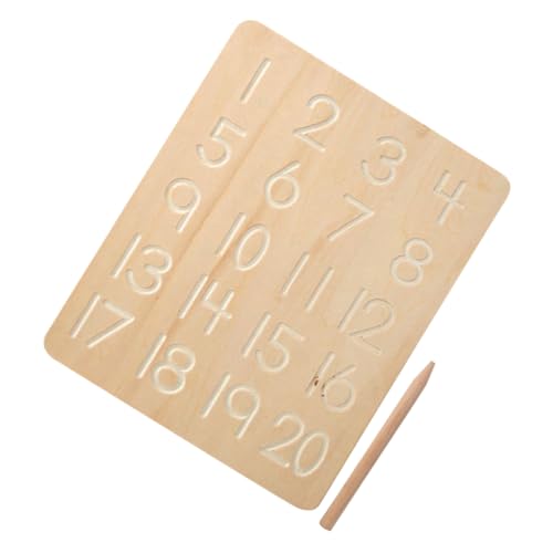 GRIRIW 1 Satz Lehrtafel Für Zahlen Und Buchstaben Tool Zum Nachzeichnen Von Buchstaben Übungstafel Für Zahlen Und Buchstaben Lernspielzeug Zum Nachzeichnen Von Alphabeten Holz von GRIRIW