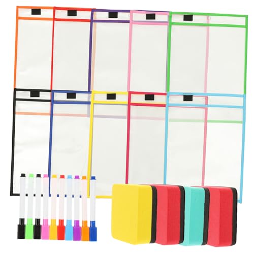 GRIRIW 1 Satz Trocken Abwischbarer Beutel Stationäre Lieferungen Transparente, Trocken Abwischbare Hülle Praktische Trocken Abwischbare Tasche Trocken Abwischbare Taschen Pvc Colorful GRIRIW 1 Satz Trocken Abwischbarer Beutel Stationäre Lieferungen Transparente, Trocken Abwischbare Hülle Praktische Trocken Abwischbare Tasche Trocken Abwischbare Taschen Pvc Colorful von GRIRIW