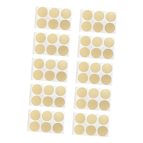 GRIRIW 10 Blatt Kratzaufkleber Selbstgemachter Aufkleber Etiketten Abkratzen Aufkleber Abkratzen Aufkleber Kratzen Kreisetiketten Selber Machen Etiketten Kleben Hausbedarf Papier Golden von GRIRIW
