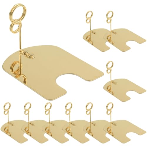 GRIRIW 10 Stück Preisschildhalter Silber Name Tisch Groß Etikett Für Inhaber Karte Wiederverwendbarer Bildhalter Mehrzweck-memoclips Desktop-clips Rostfreier Stahl Golden GRIRIW 10 Stück Preisschildhalter Silber Name Tisch Groß Etikett Für Inhaber Karte Wiederverwendbarer Bildhalter Mehrzweck-memoclips Desktop-clips Rostfreier Stahl Golden von GRIRIW