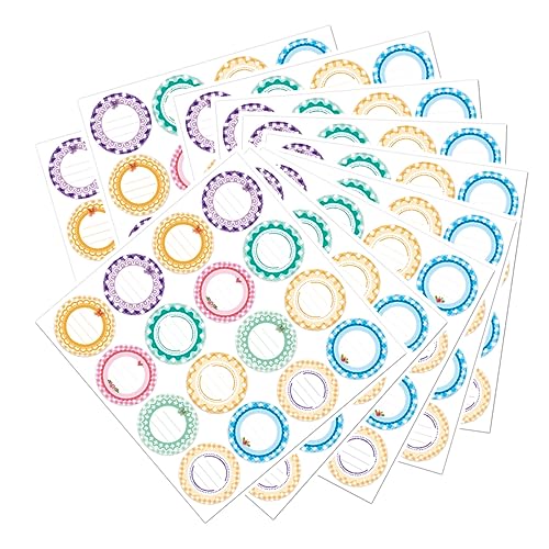 GRIRIW 10 Stück Runde Selbstklebende Etiketten für Gläser Wasserdichte Aufkleber Bunten Designs für DIY Projekte und Verpackungen für Kreative Beschriftungen und GRIRIW 10 Stück Runde Selbstklebende Etiketten für Gläser Wasserdichte Aufkleber Bunten Designs für DIY Projekte und Verpackungen für Kreative Beschriftungen und von GRIRIW