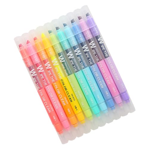 GRIRIW 10 Stück farbige Markierungen büromaterial bürozubehör Unterstreichungen Stifte, die ausradieren Stifte ausradieren löschbare Textmarker-Marker milder Farbhighlighter Plastik von GRIRIW