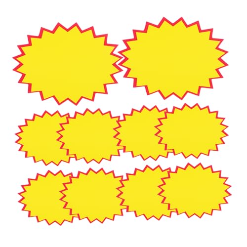 GRIRIW 100 Stück Sonderpreis Leeres Einzelhandelsetikett für Zeichen markieren spezielle Etiketten Party Papier Bastel-Display-Tags Farbe Schilderständer Zeichenanzeige von GRIRIW