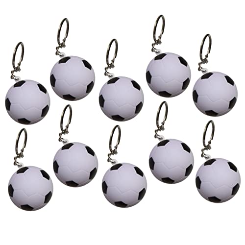 GRIRIW 10Stücke Fußball Schlüsselanhänger Stifte Einziehbare Kugelschreiber mit Blauem Tintenroller für Büro Schule und Lustige für Frauen und Fußballfans GRIRIW 10Stücke Fußball Schlüsselanhänger Stifte Einziehbare Kugelschreiber mit Blauem Tintenroller für Büro Schule und Lustige für Frauen und Fußballfans von GRIRIW
