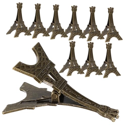 GRIRIW 10Stücke Teiliges Eiffelturm Tischnummernkartenhalter aus Tischfotohalter Memo Clip für Hochzeiten Partys und Bürodekoration Praktische und Stilvolle Tischdekoration von GRIRIW