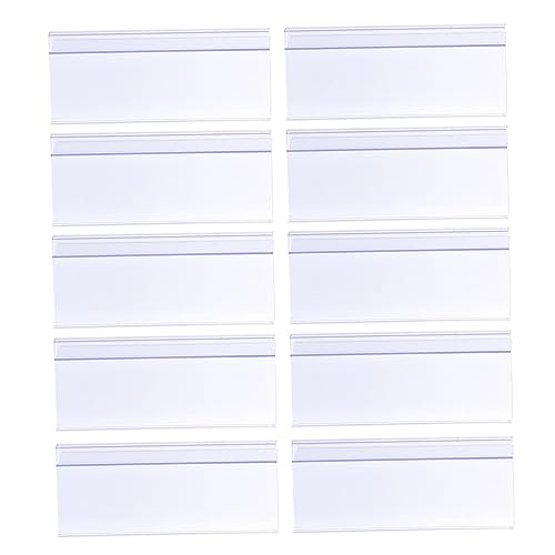 GRIRIW 10Stücke Transparente Preisschildhalter für Supermärkte und Geschäfte Stabiler Einfach zu Befestigen für Lager und Regalorganisation von GRIRIW