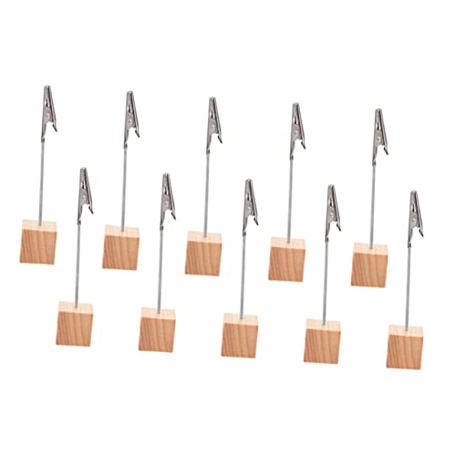 GRIRIW 10Stücke Vintage Holz Bildhalter Retro Memo Clips Für Fotos Und Visitenkarten Mehrzweck Tischdekoration Und Organizer Kreative Büroklammern Für Zuhause Und Büro von GRIRIW