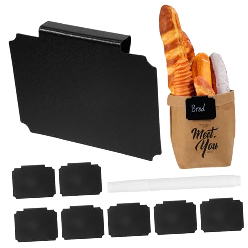 GRIRIW 12 Stück Clip Etikettenhalter Abnehmbare Labels mit Wiederbeschreibbarem Stift für Lagerung PVC Stabil und Vielseitig Einsetzbar Küche Bad und Supermarkt von GRIRIW