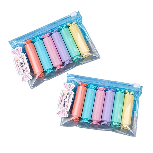 GRIRIW 12 Stück Farbige Candy Highlighter Marker Pens Schnelltrocknende Dekorative Markierstifte für Scrapbooking DIY und Notizen Geeignet für Schüler und Erwachsene von GRIRIW