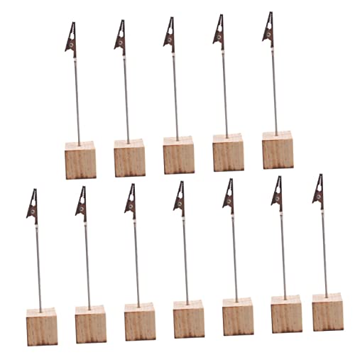GRIRIW 12 Stück Holz Kartenhalter Memo Clips für Notizen Visitenkarten Fotos Stabile Holzsockel für Büro Restaurant Zuhause Vielseitig Einsetzbar GRIRIW 12 Stück Holz Kartenhalter Memo Clips für Notizen Visitenkarten Fotos Stabile Holzsockel für Büro Restaurant Zuhause Vielseitig Einsetzbar von GRIRIW