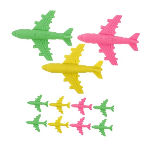 GRIRIW 12 Stück Süße Flugzeug Radiergummis für Niedliche Schulbedarf Radierer Zufälligen Farben für Partys Langlebig und Handlich Zufällige Farbe Zufällige Farbe von GRIRIW