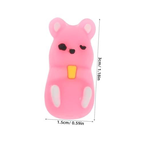 GRIRIW 12 Stück Teiliges Niedliche Hamster Silikon Stiftkappen Weiche Bleistiftverlängerer Cartoon Stiftschutz für Schüler Tragbare Gelstift Bleistiftspitzen abdeckung Rosa von GRIRIW