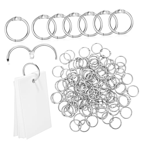 GRIRIW 120Stücke Metall Karteikarten Ringe Buchbinderinge Robuste Papierringe für Notizen DIY Projekte Schlüsselanhänger Sammlungen Vielseitig Einsetzbar und Sicher GRIRIW 120Stücke Metall Karteikarten Ringe Buchbinderinge Robuste Papierringe für Notizen DIY Projekte Schlüsselanhänger Sammlungen Vielseitig Einsetzbar und Sicher von GRIRIW