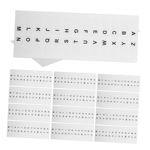 GRIRIW 14 Blatt Teiliges Alphabetisches Index Tab aus Selbstklebendem Reißfestem Papier Praktische Seitenmarker für Notizbücher Ordner und Büro Einfache Anwendung für Lehrer und von GRIRIW
