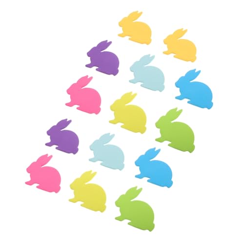 GRIRIW 14Stücke Kawaii Kaninchen Haftnotizen Fluoreszierend und Bunt Selbstklebend für Büro Schule und Zuhause Niedliche Tier Notizblöcke für Kreative Schreibwaren von GRIRIW