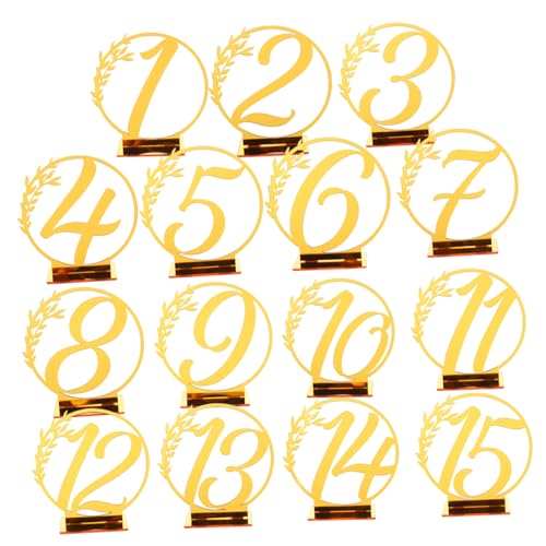 GRIRIW 15 Stück Esstisch aus Acryl Schreibwaren Gäste Zu Willkommen Gang visitenkarten halterung hochzeitsdeko Tischdekoration für Party Tisch Nummer Hochzeit Tisch Acryl Nummer Golden GRIRIW 15 Stück Esstisch aus Acryl Schreibwaren Gäste Zu Willkommen Gang visitenkarten halterung hochzeitsdeko Tischdekoration für Party Tisch Nummer Hochzeit Tisch Acryl Nummer Golden von GRIRIW