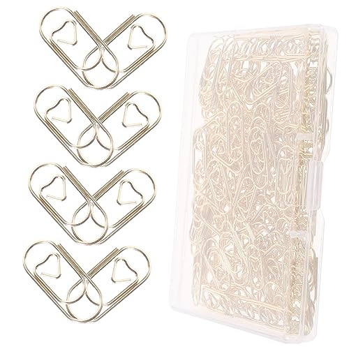 GRIRIW 150 Stück Mini-Liebes-Büroklammern Büroklammern Papier dokumentieren Schreibwaren geformt scrapbooking zubehör büroartikel ordner Büroklammer aus Metall kleine Papierklammer Golden GRIRIW 150 Stück Mini-Liebes-Büroklammern Büroklammern Papier dokumentieren Schreibwaren geformt scrapbooking zubehör büroartikel ordner Büroklammer aus Metall kleine Papierklammer Golden von GRIRIW