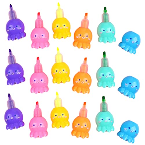 GRIRIW 18Stücke Highlighter Marker Süße Cartoon Textmarker Für Büro Und Schule Hochwertige Highlighter Für Kreatives Arbeiten Und Notizen von GRIRIW