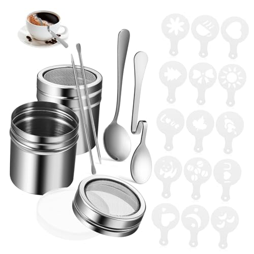 GRIRIW 1Satz Teiliges Dekorationsset Schablonen Pulverstreuer Latte Art Stifte Kaffeelöffel Perfektes Zubehör Für Latte Art Und Puderzucker Dekoration GRIRIW 1Satz Teiliges Dekorationsset Schablonen Pulverstreuer Latte Art Stifte Kaffeelöffel Perfektes Zubehör Für Latte Art Und Puderzucker Dekoration von GRIRIW