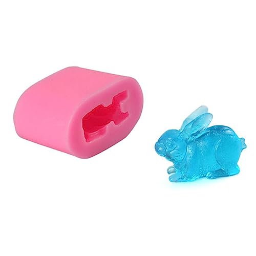 GRIRIW 2 STÜCK Silikonformen für Schokolade und Seife Rabbit Molds für DIY Bastelprojekte zum Herstellen von Süßigkeiten Pudding Eis und Seifen von GRIRIW