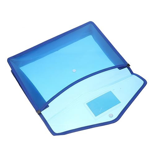 GRIRIW 2 Stück A4 Aktentasche Dateien Taschen Dokumentordner Büro aufbewahrungssack storage pockets A4-Dokumentenordner-Organizer-Tasche Geldbeutel für Bargeld Aluminiumlegierung Blue von GRIRIW