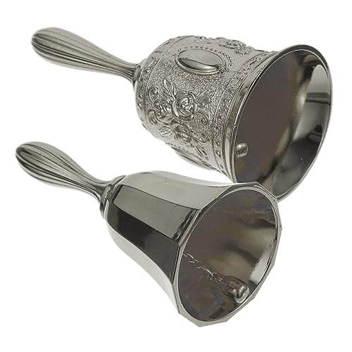 GRIRIW 2 Stück Retro Handglocke aus Kupferlegierung Laute Mehrzweck Glocke für Restaurant Bar Hochzeit Weihnachtsdeko Tischglocke und Alarm Klassische Dinner Glocke Bronze und Roségold GRIRIW 2 Stück Retro Handglocke aus Kupferlegierung Laute Mehrzweck Glocke für Restaurant Bar Hochzeit Weihnachtsdeko Tischglocke und Alarm Klassische Dinner Glocke Bronze und Roségold von GRIRIW