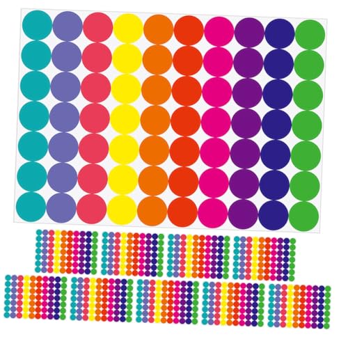 GRIRIW 20 Blatt Runde Farbige Aufkleber DIY Dot Sticker für Schulprojekte Bastelarbeiten Selbstklebende Kreispunktetiketten mit Starkem Kleber Vielseitig Einsetzbar GRIRIW 20 Blatt Runde Farbige Aufkleber DIY Dot Sticker für Schulprojekte Bastelarbeiten Selbstklebende Kreispunktetiketten mit Starkem Kleber Vielseitig Einsetzbar von GRIRIW