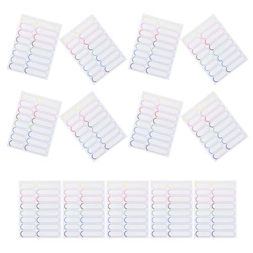 GRIRIW 20 Blatt Wasserdichtes Flaschenetikett Namensaufkleber für Wasserflaschen Tags für Wasserflaschen Flaschenetiketten für Kindertagesstätten Tassenetiketten PVC selbstklebend von GRIRIW