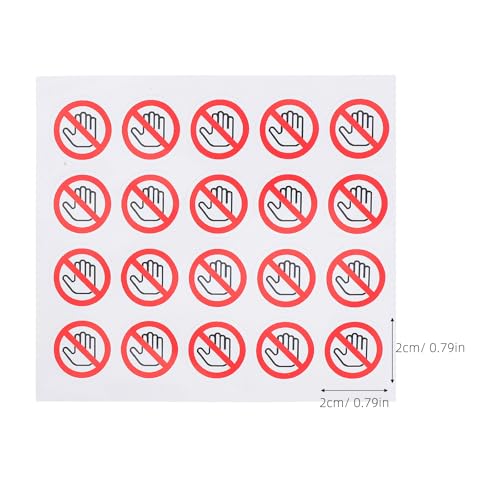 GRIRIW 20 Stück „Nicht berühren“-Aufkleber: Sicherheits-Warnschild-Aufkleber – „Nicht berühren“-Etiketten – Langlebige Klebeaufkleber für mehr Gerätesicherheit von GRIRIW
