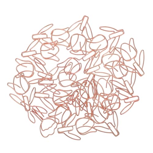 GRIRIW 20 Stück Bunte Tulpen Büroklammern aus Metall Roségold Niedliche Blumenform für Schüler und Büro Vielseitige Papier Lesezeichenklammern Dekorative Schreibtischaccessoires von GRIRIW