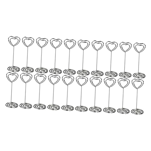 GRIRIW 20 Stück Herz-Tag-Halter Tischbild Fotohalter Desktop -Stand Ausweishalter schreibtisch dekoration schreibtischzubehör Memohalter für den Haushalt Desktop-Memohalter Stahl Silver GRIRIW 20 Stück Herz-Tag-Halter Tischbild Fotohalter Desktop -Stand Ausweishalter schreibtisch dekoration schreibtischzubehör Memohalter für den Haushalt Desktop-Memohalter Stahl Silver von GRIRIW