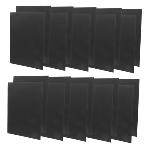 GRIRIW 20 Stück Schwarzes Kartonpapier Bastelpapier für DIY Scrapbooking Kartenherstellung Robust für Druck Bastelprojekte Schule und Büro von GRIRIW