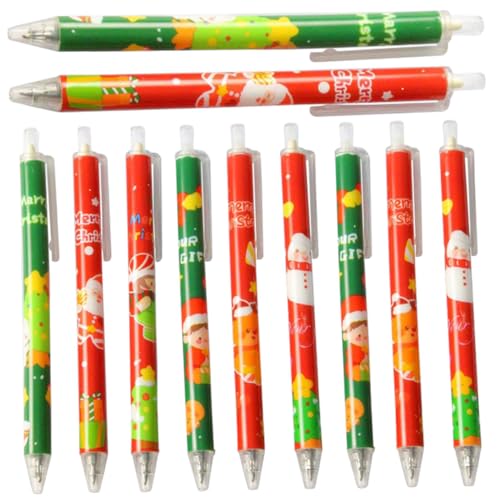 GRIRIW 20 Stück weihnachtlicher gelstift kugelschreiber weihnachten briefpapier weihnachten Weihnachtsneuheit Schreibstifte für Studenten Vor Stifte für Mädchen Stifte für Notizen Plastik von GRIRIW
