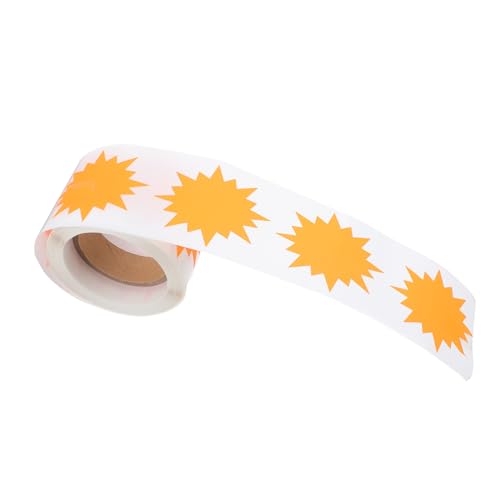GRIRIW 200 Stück Fluoreszierende Aufkleber Explosionsform für Verkaufsaktionen Haftende Preisschilder für Einzelhandel und Märkte Leuchtendes Orange GRIRIW 200 Stück Fluoreszierende Aufkleber Explosionsform für Verkaufsaktionen Haftende Preisschilder für Einzelhandel und Märkte Leuchtendes Orange von GRIRIW